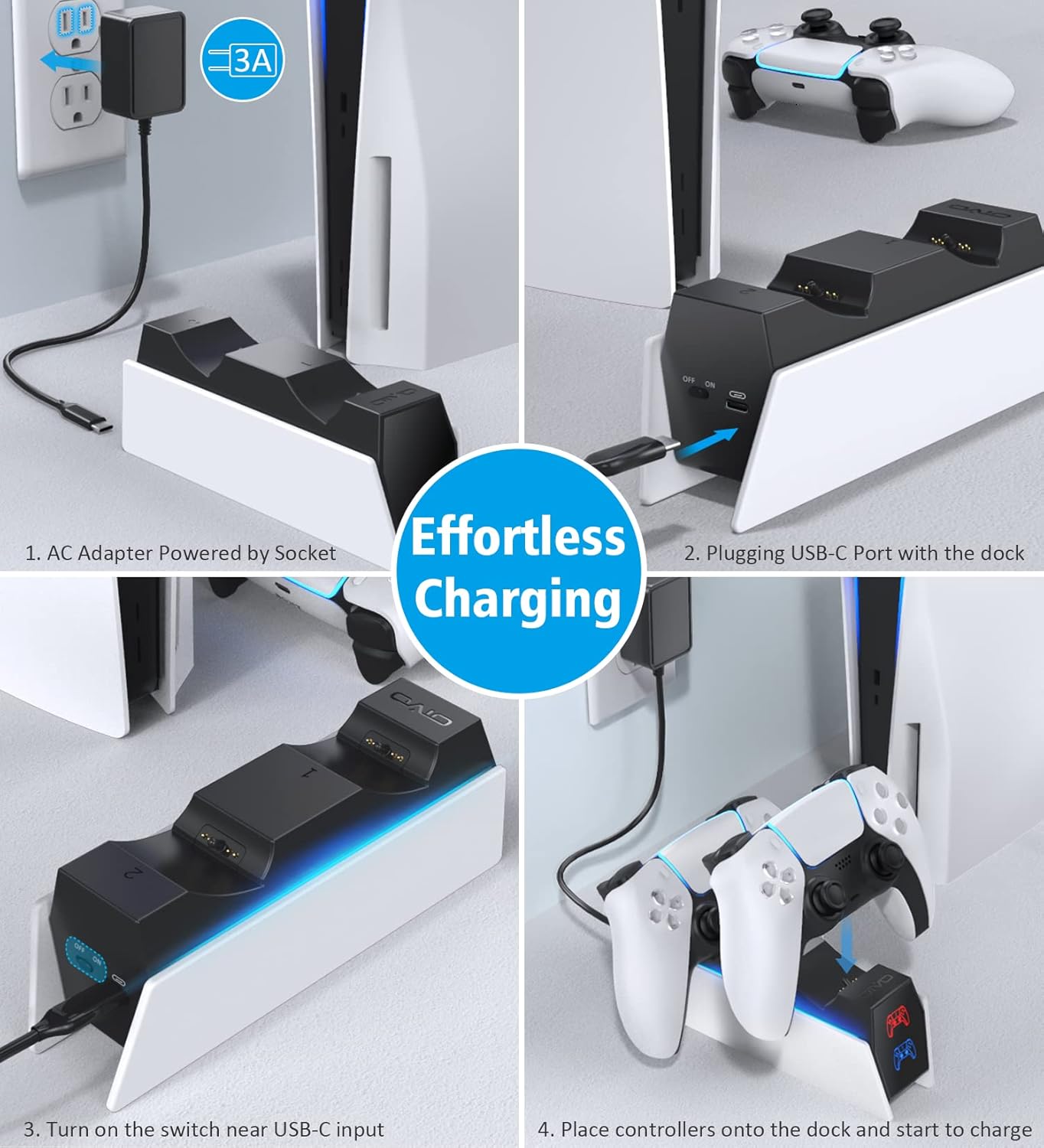 PS5 Controller Charging Station