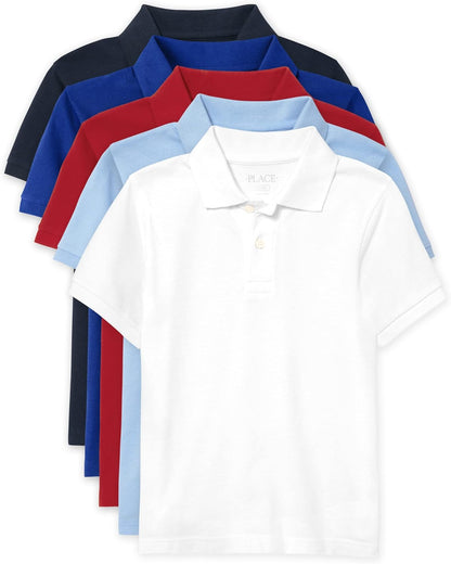 Boy's Multipack Short Sleeve Polo Shirts