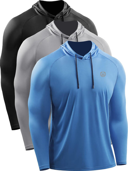 Men's Long Sleeve Workout Shirts with Hoods