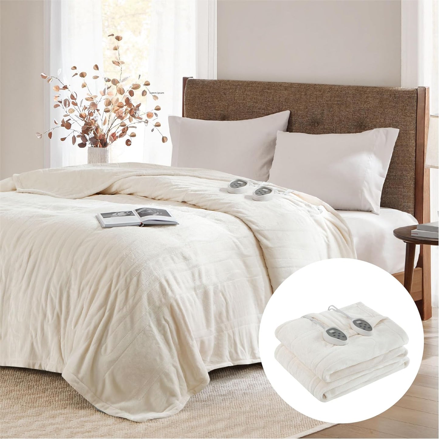 Luxury Heated Blanket With Dual Control & Auto Shut Off