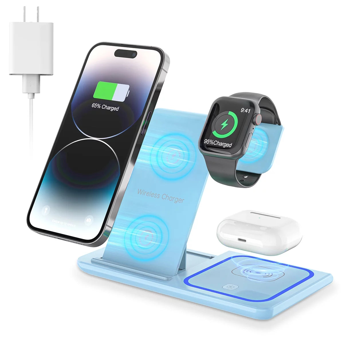 3 in 1 Wireless Charging Station