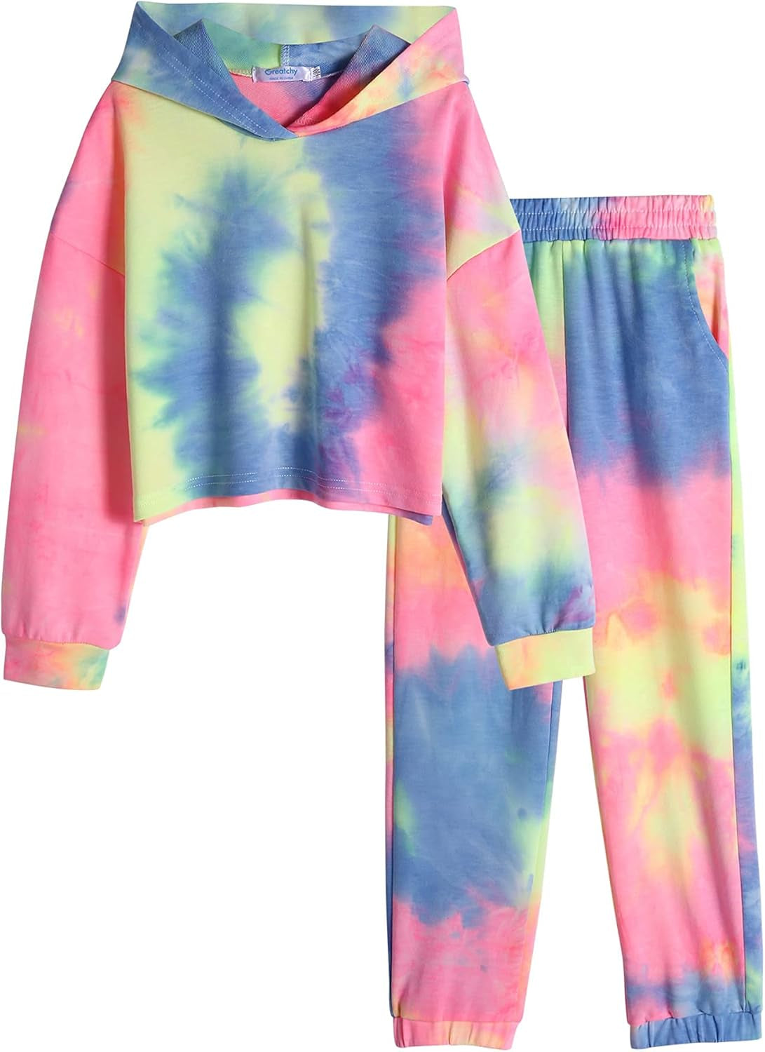 Girl's Tie Dye Sweatsuit Set