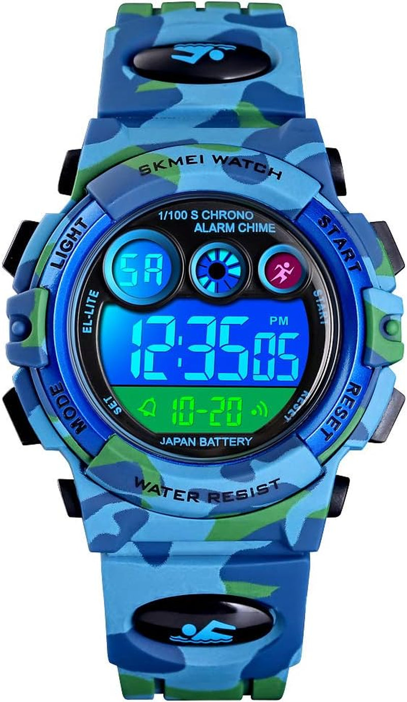 Boy's Digital Waterproof Sports Watch