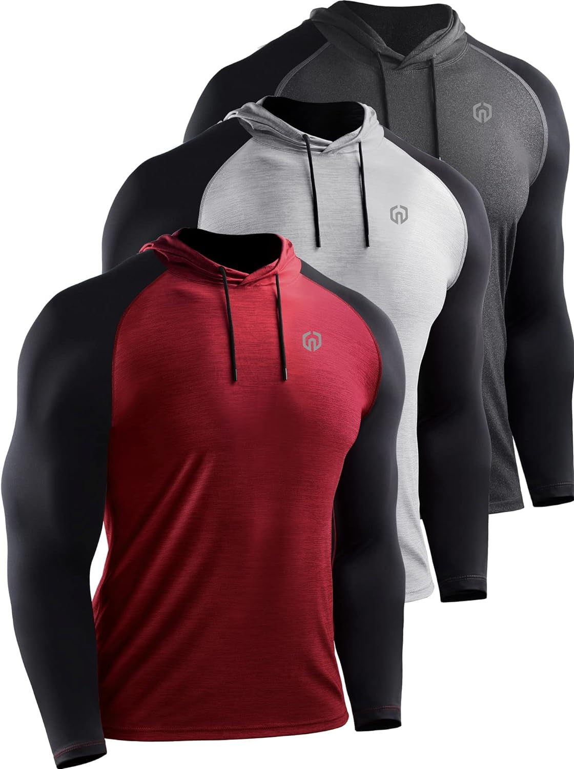 Men's Long Sleeve Workout Shirts with Hoods