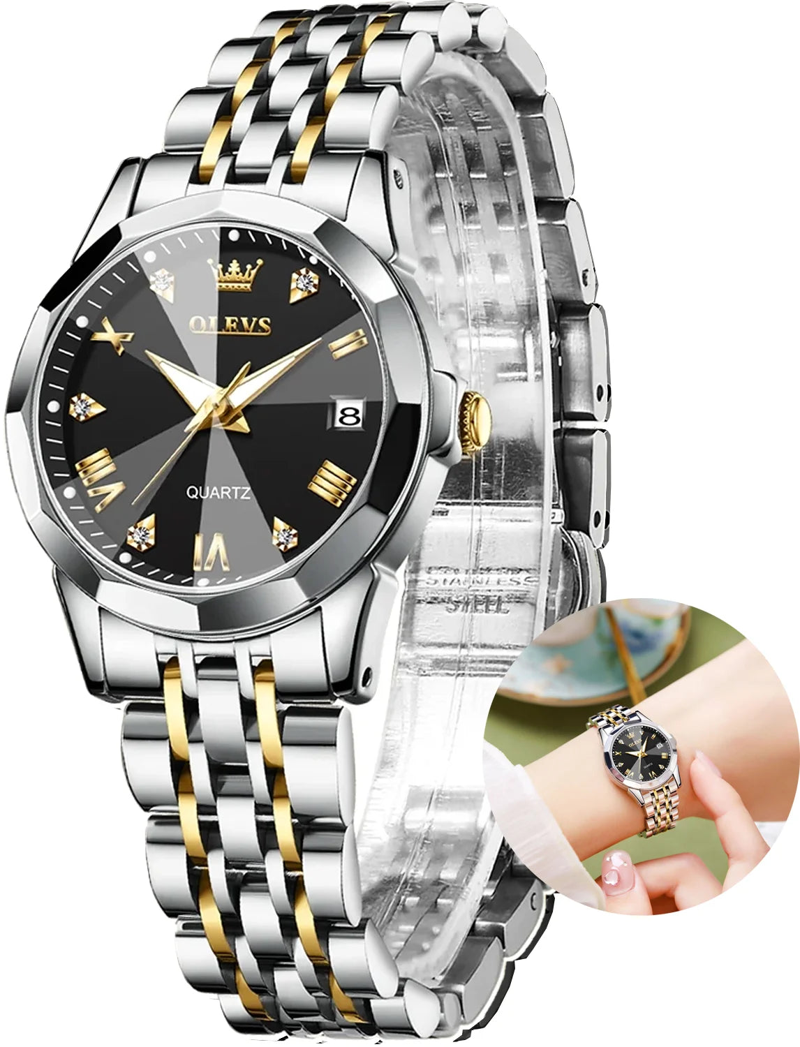 Women's Elegant Stainless Steel Waterproof Watch