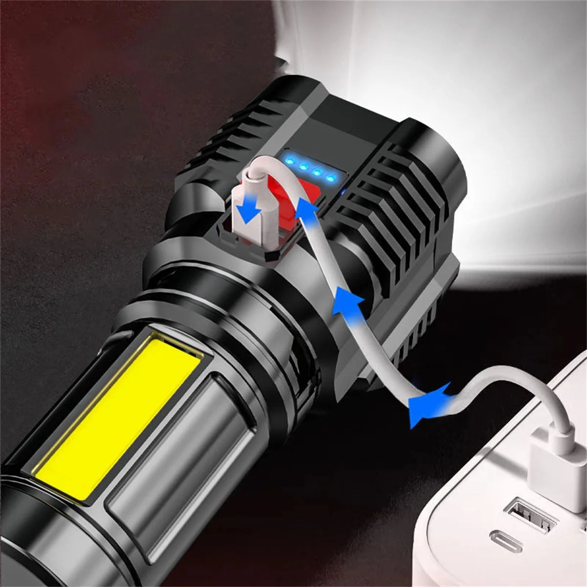 10,000 Lumens LED Tactical Flashlight