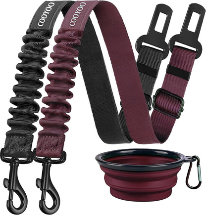 Adjustable Dog Seat Belt for Vehicles - 3 Piece Set