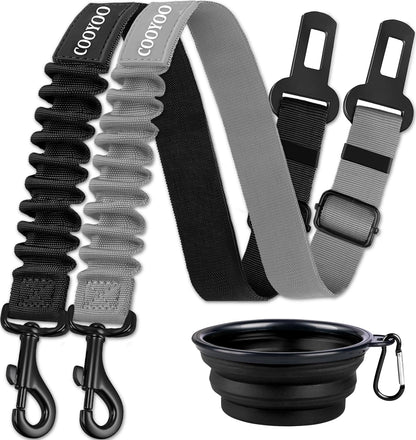 Adjustable Dog Seat Belt for Vehicles - 3 Piece Set