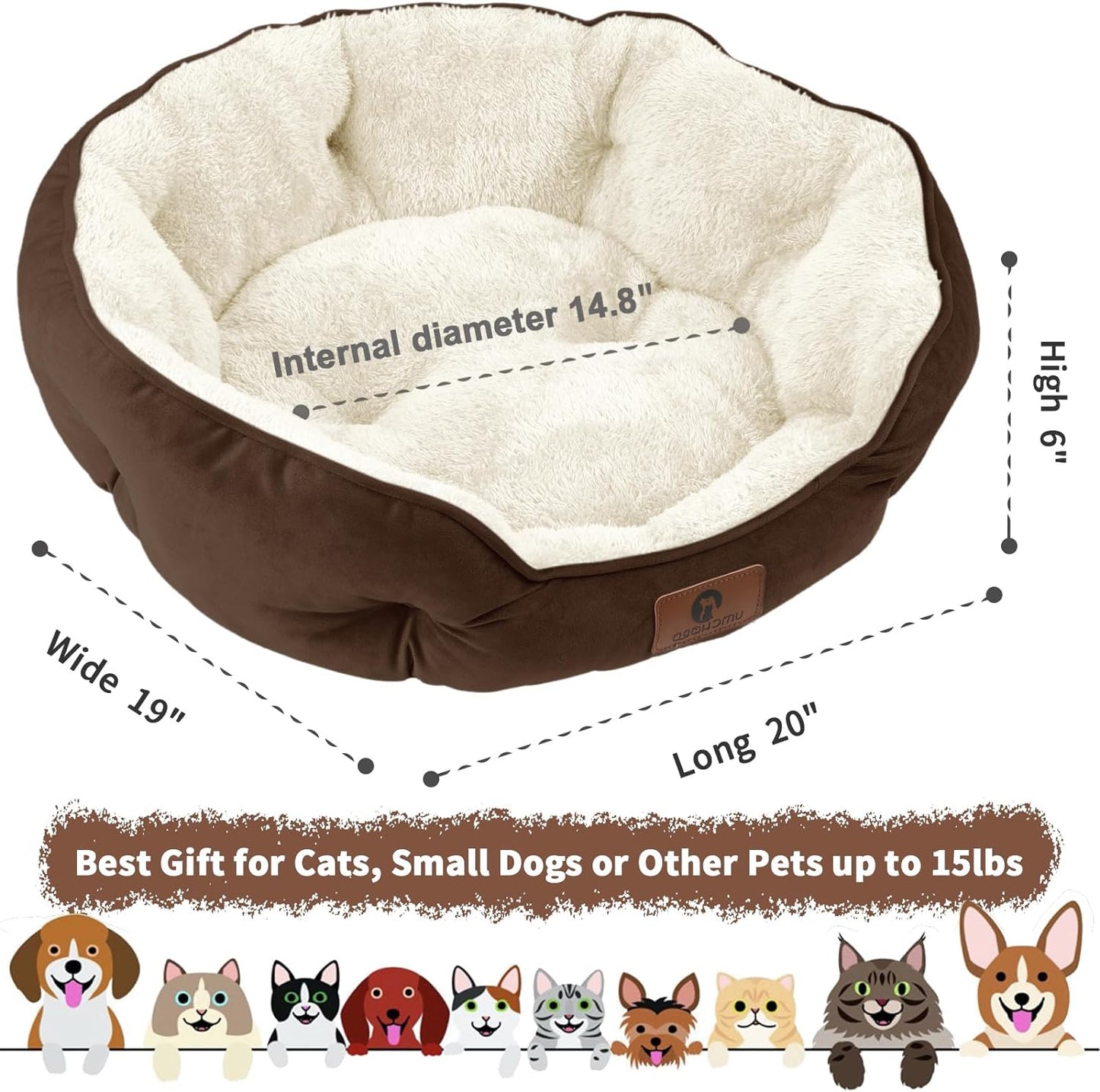 Pet Bed - Extra Soft & Machine Washable 