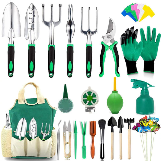 Heavy Duty Aluminum Gardening & Succulent Tools Set - 111 Pcs