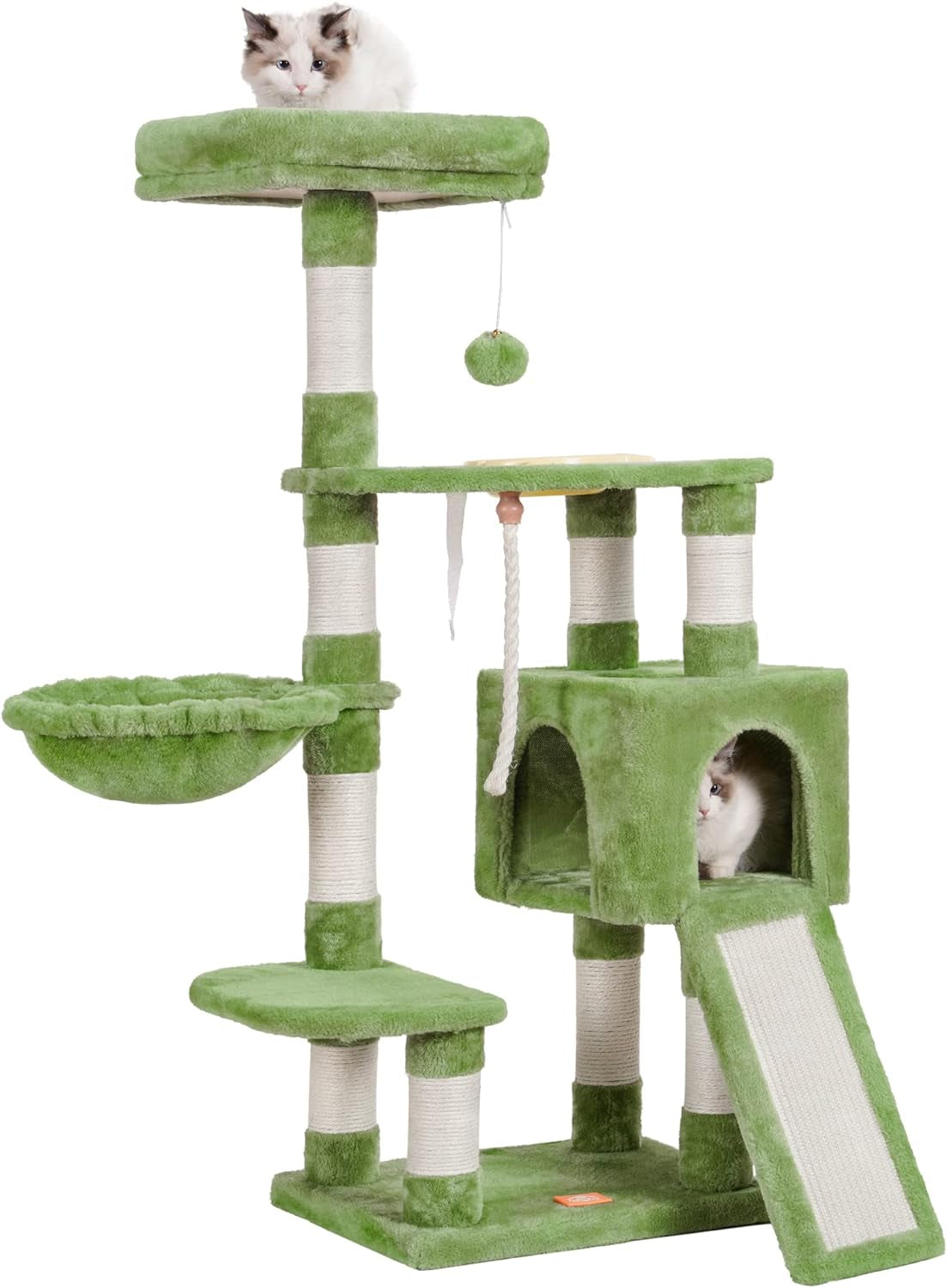 Multi-Level Cat Condo with Feeding Bowl 