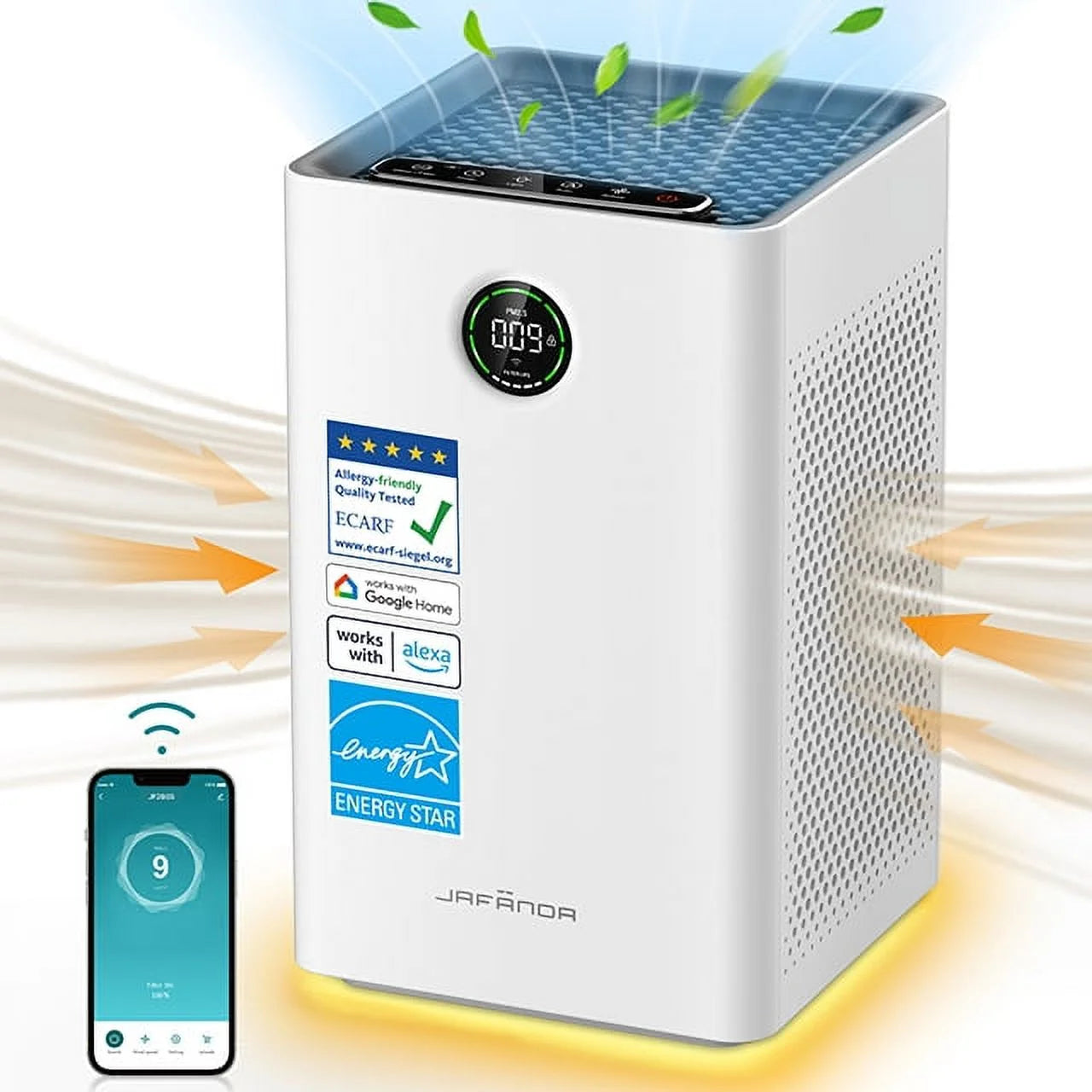 Air Purifier with Activated Carbon, Smart Wifi and Alexa Control