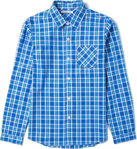 Boy's Long Sleeve Button down Woven Shirt