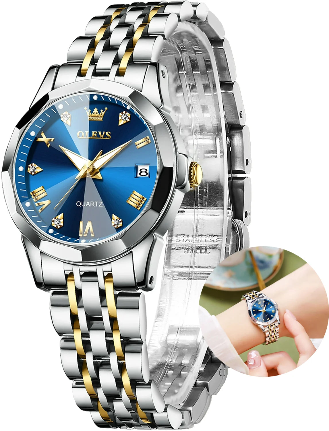 Women's Elegant Stainless Steel Waterproof Watch