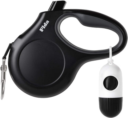 Retractable Dog Leash with Dispenser and Poop Bags