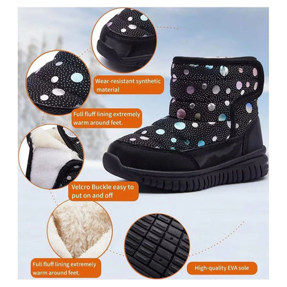 Girl's Snow Boots Waterproof & Slip Resistant