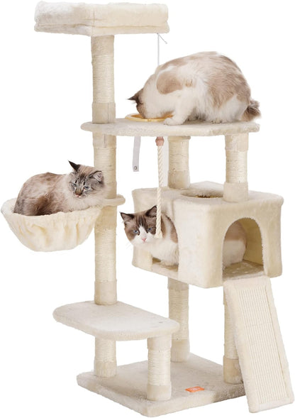 Multi-Level Cat Condo with Feeding Bowl 