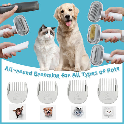 Pet Grooming Vacuum with 5 Pet Grooming Tools