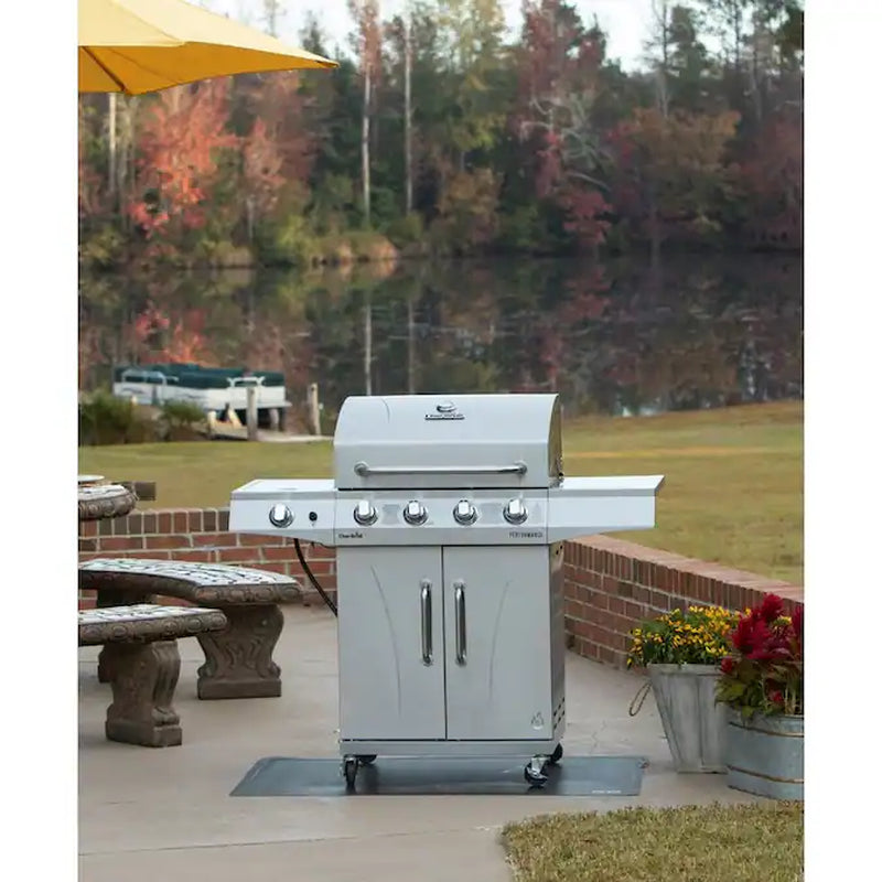  4-Burner Liquid Propane Gas Grill with 1 Side Burner