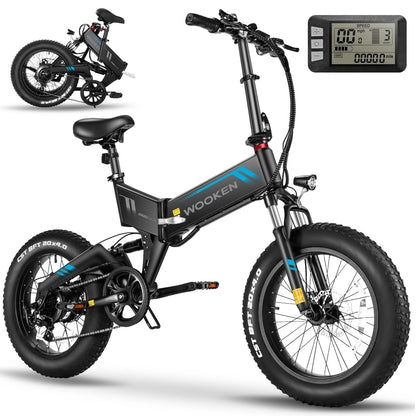 500W Foldable Electric Bicycle with 48V 10Ah Built-In Battery