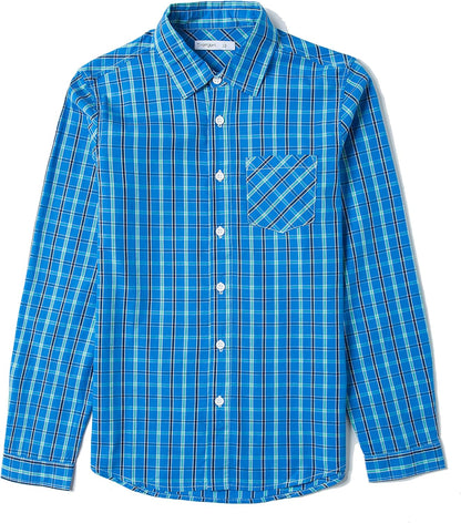 Boy's Long Sleeve Button down Woven Shirt