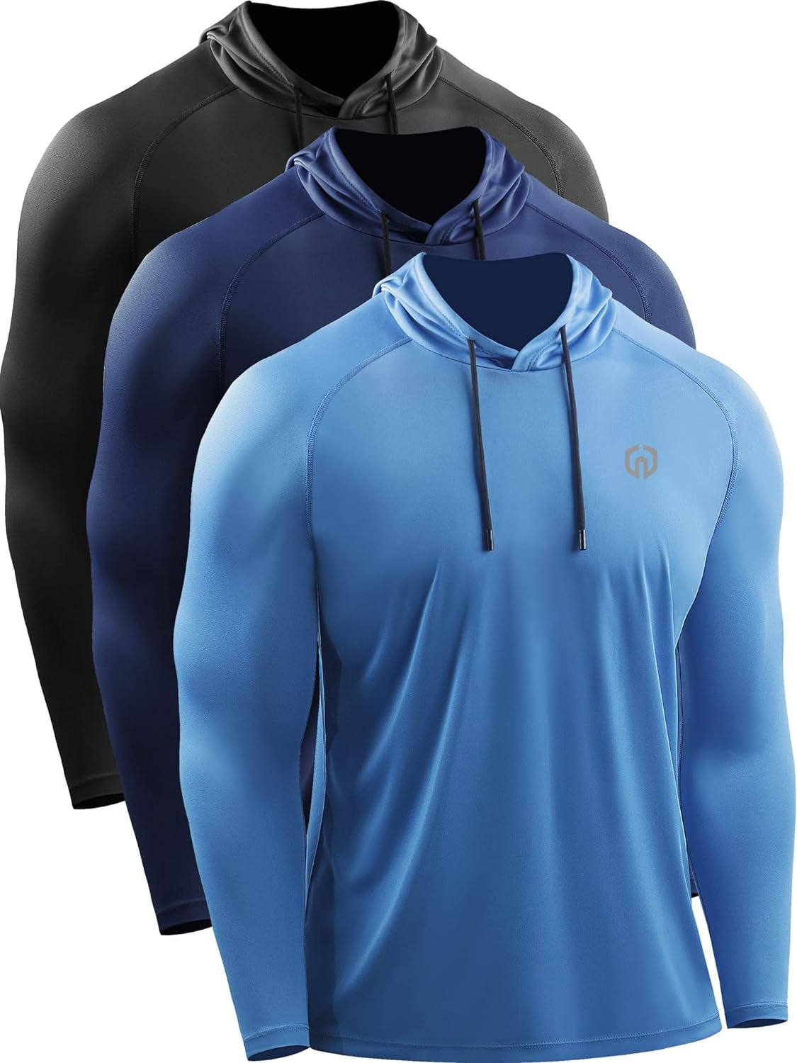 Men's Long Sleeve Workout Shirts with Hoods