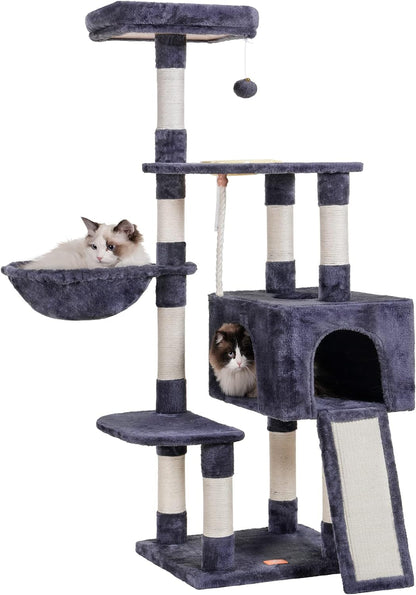 Multi-Level Cat Condo with Feeding Bowl 