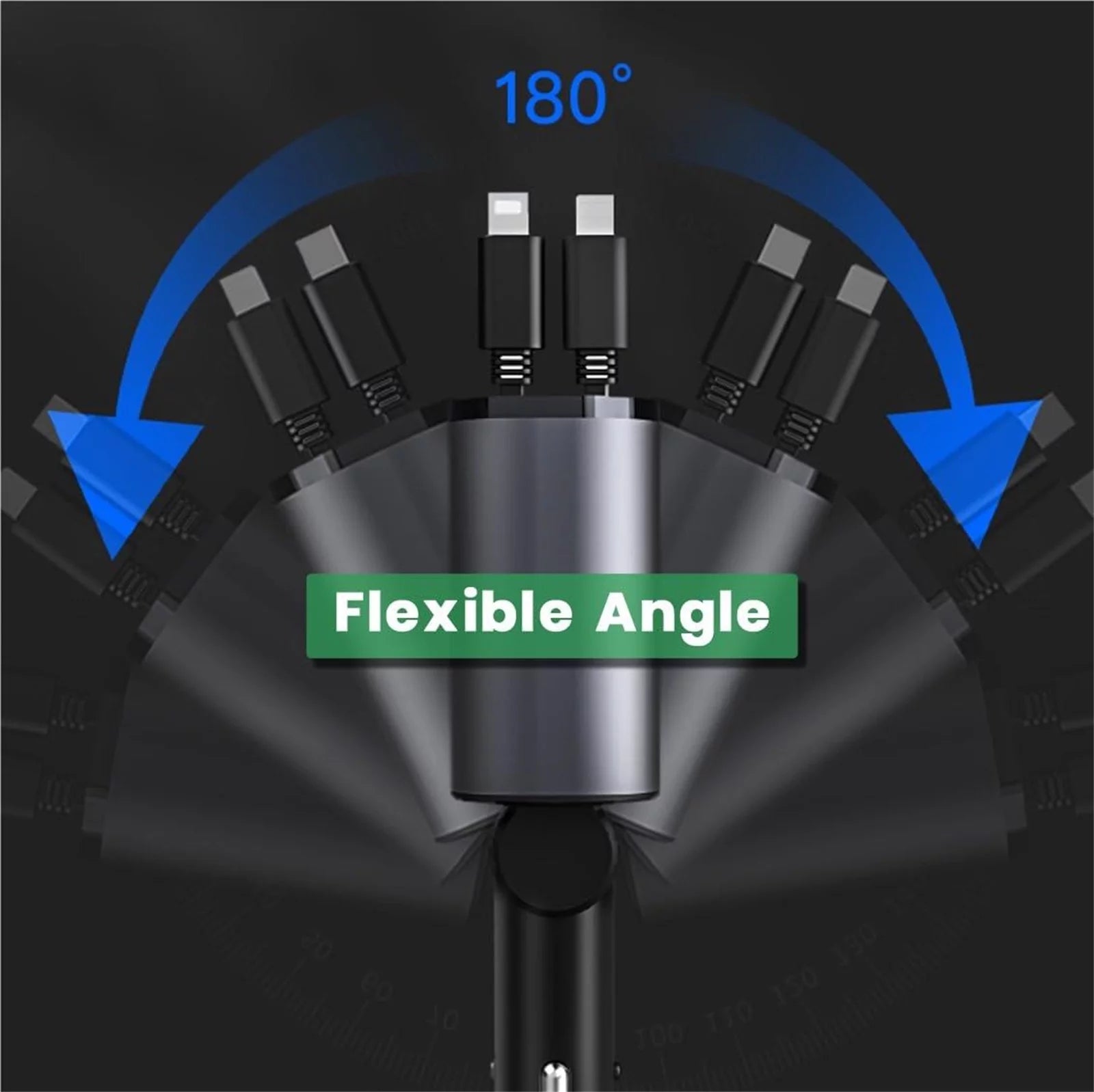 4 in 1 Retractable Car Charger