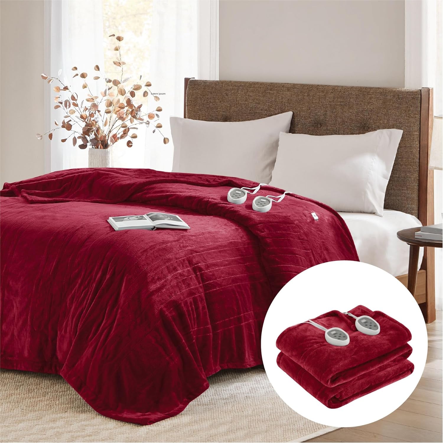 Luxury Heated Blanket With Dual Control & Auto Shut Off