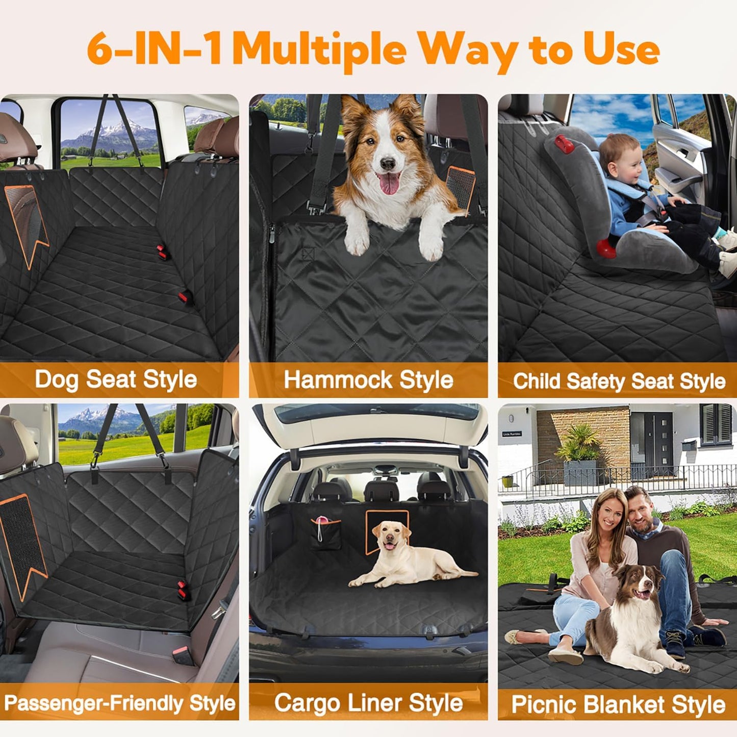 Waterproof Car Seat Cover for Dogs