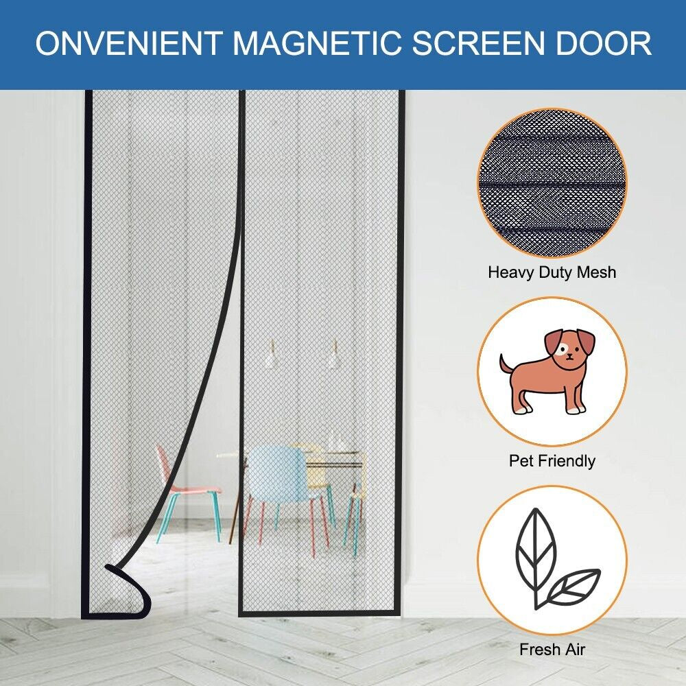 Magnetic Screen Door Mesh Curtain