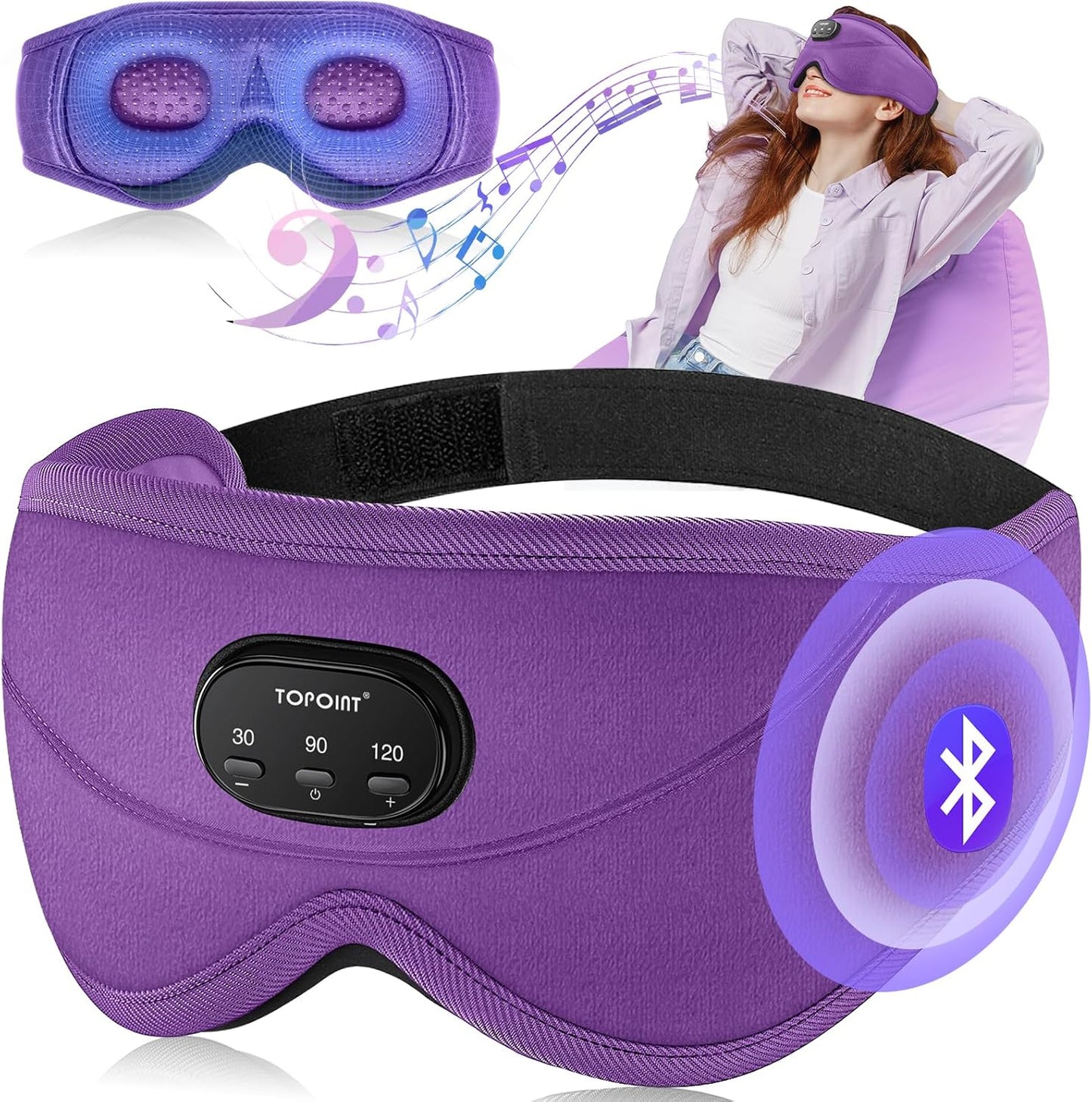 Sleep Mask Headphones with Wireless Bluetooth