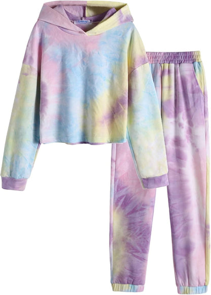 Girl's Tie Dye Sweatsuit Set