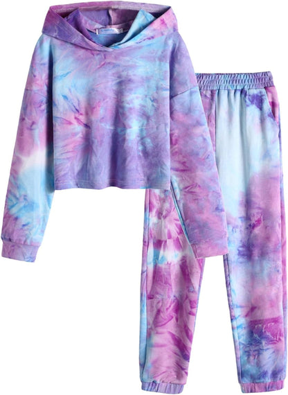 Girl's Tie Dye Sweatsuit Set