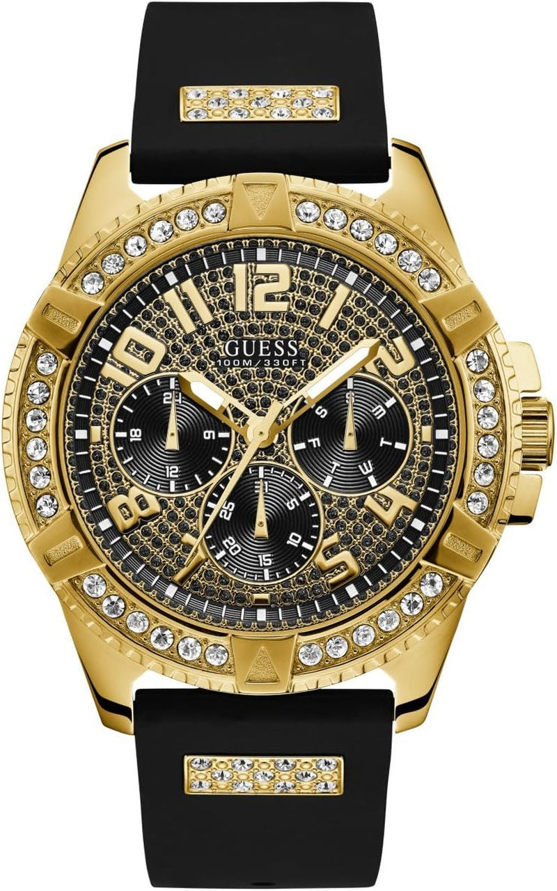 Men's Stainless Steel Crystal Embellished Watch 