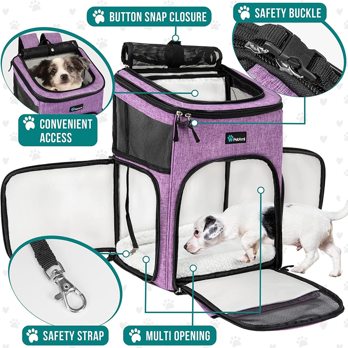 Pet Backpack Carrier for Dog and Cat - Airline Approved