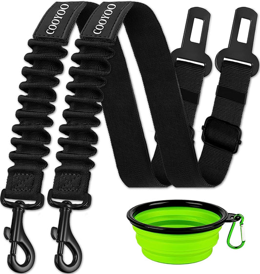 Adjustable Dog Seat Belt for Vehicles - 3 Piece Set