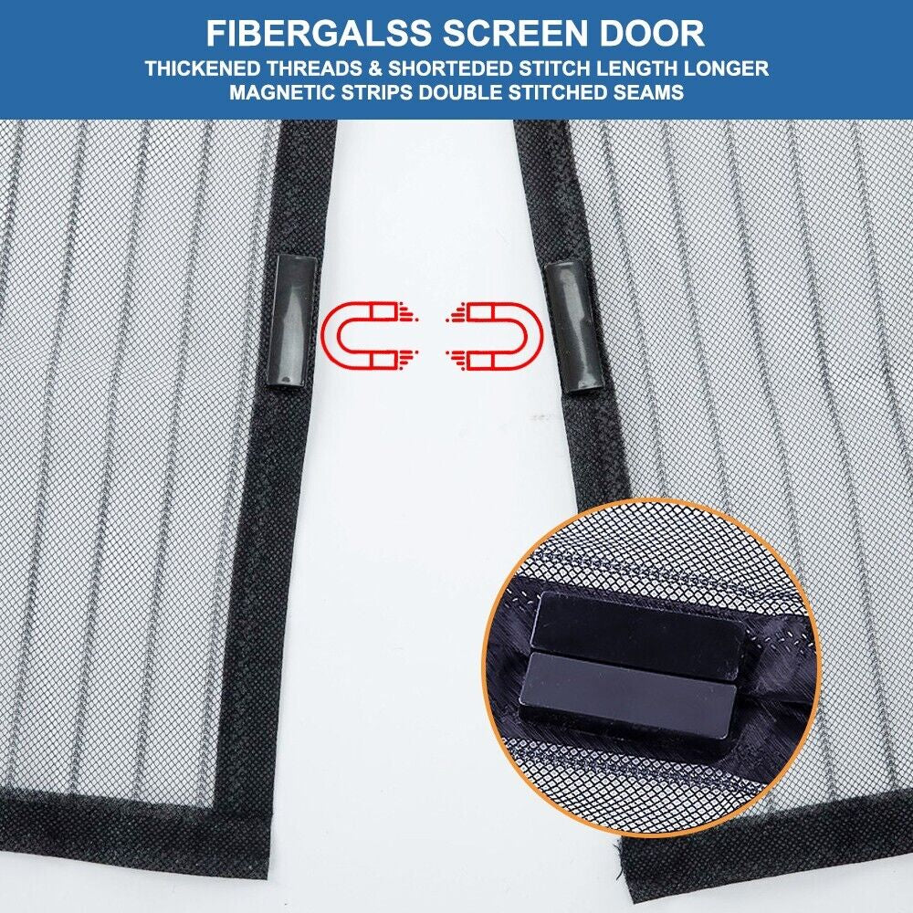 Magnetic Screen Door Mesh Curtain