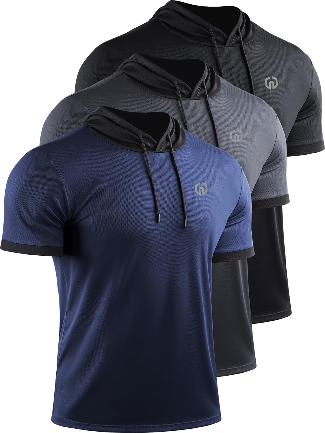 Men's Dry Fit Performance Athletic Shirt with Hoods